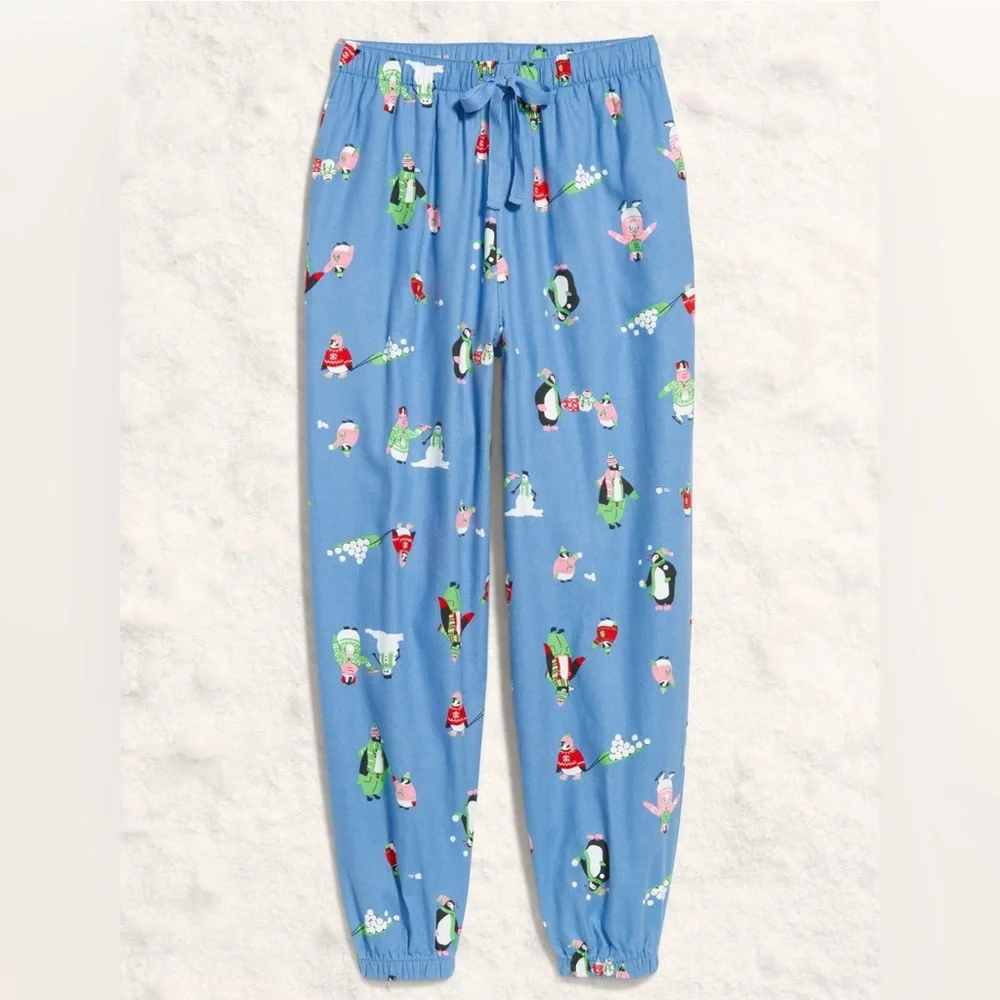 🆕 Old Navy Women's High-Waisted Flannel Pajama Jogger Bottoms PJ Pants M (8-10)